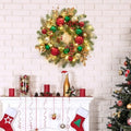 Garvee 16" Prelit Small Christmas Wreath with Timer for Front Door by Garvee
