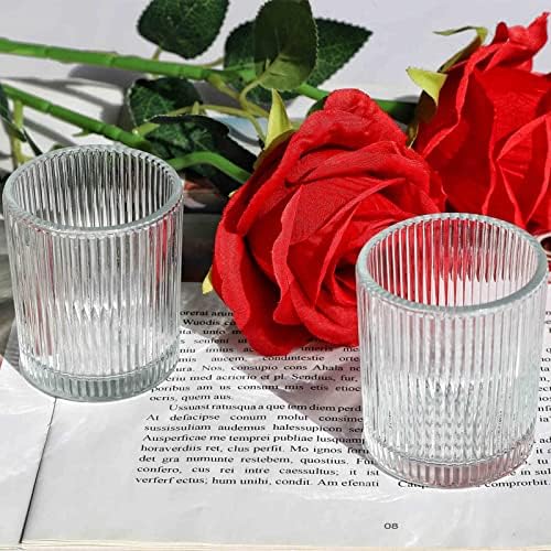 VOHO 24pcs Clear Candle Holder Wedding Centerpieces for Tables Decorations - Image 3