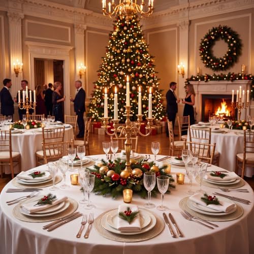 Buryeah 24 Pieces 13 Inch Christmas Round Placemats Circle Woven Place Mats Boho Decor Dining Table Mats Table Scape Hosting Friends for Wedding Birthday Dinner Parties (Beige) - Image 2