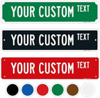 Custom Street Sign, Personalized Novelty Road, Green Border, Christmas by SigoSigns