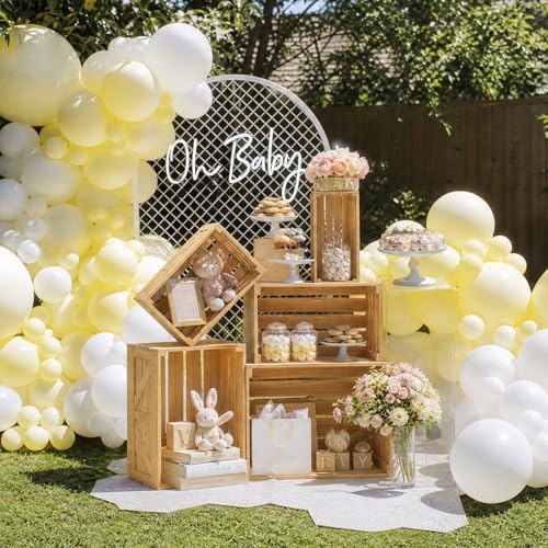 5 Pcs Wooden Crates for Display, Nesting Wood Crate for Storage, 5 Size - Image 6