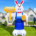 12FT Easter Bunny Inflatable with LED Lights, Outdoor Yard Decoration by GIGLIM