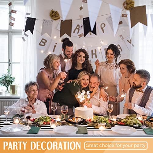 Breling 12 Pack Black and White Striped Table Runner, 12 x 108 Inches - Image 6