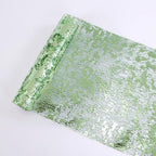 Snowkingdom Sage Green Table Runner, Sequin Glitter Foil Metallic Sage Green Mesh Spring Table Runner 11inch x 240inch,Table Decorations for Party Wedding Bridal Birthday Shower Christmas by Snowkingdom