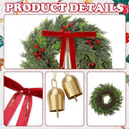 20 Inch Christmas Cedar Wreath for Front Door, with Lights - Image 4