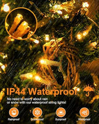 Warm White Christmas Lights Outdoor Total 250FT 760 LED, 2 Packs 380 LED String Lights Waterproof, Timer & Memory, 8 Modes Dimmable Plug in Fairy Lights for Tree Outside Xmas Holiday Decorations - Image 6