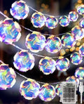 AceList 50 LED Holographic Iridescent String Lights, 16.4Ft Enchanting Disco Ball String Lights– USB&Battery Powered Fairy Lights Iridescent Party Decorations for Home, Classroom, Birthday, Christmas by AceList