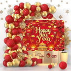 Chinese New Year 2027 Backdrop 7x5FT Red Lantern Traditional Happy Lunar New Year Photography Background Chinese Spring Festival Party Decorations Supplies Photo Props - Image 4