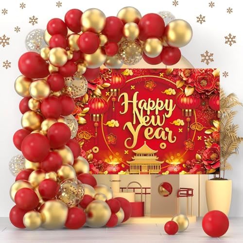 Chinese New Year 2027 Backdrop 7x5FT Red Lantern Traditional Happy Lunar New Year Photography Background Chinese Spring Festival Party Decorations Supplies Photo Props - Image 4