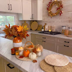 Lineshading 4 Pcs 12" Round Woven Mats for Centerpiece Fall Table Decor - Image 2