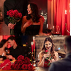 Sggvecsy 50 Pcs Artificial Roses Red Flowers Fake Velvet Silk Roses with Stems Bulk Realistic Faux Flowers for Bridal Bouquets Wedding Centerpieces Valentines Day DIY Home Party Decor (Red) - Image 6