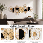 40" Modern Large Wall Clock Decorative Metal Art for Living Room - Image 3