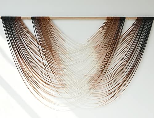 Jakalin Macrame Wall Hanging Large Ombre Dip-Dyed Fiber Art 59" Wx35 L - Image 5