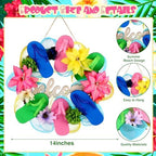 Cinnvoice Beach Slippers Wreath Artificial Front Door Wreath - Image 2