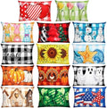 Mindsoft 14 Pcs Seasonal Holiday Pillow Cover 12 x 20 Inch Spring Patriotic Summer Lumbar Throw Pillow Covers Holiday Decorative Rectangle Throw Pillowcase for Home Office Sofa Decoration by Mindsoft