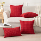 MIULEE Christmas Euro Sham Decorative Throw Pillow Covers 26x26 Red Pack of 2 - Image 4