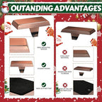 OCTERIC 4 Pcs Red Bronze Christmas Metal Stocking Holders for Mantle, Heavy Duty Stocking Hangers Stocking Hook Xmas Ornaments for Counter Tables Window Fireplace Mantle Decoration - Image 3