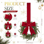 6 Pcs Christmas Red Wreaths Kitchen Cabinet Decorations - Image 2