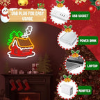 Christmas Neon Sign Christmas Village Houses Neon Sign for Wall Decor Winter House Led Signs Xmas Houses Village Neon Light Up Signs for Holiday Window Bedroom Party Home Living Room Decoration - Image 4