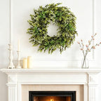26'' Wreath for Front Door, Artificial Greenery Door Wreaths for Home Decor - Image 6