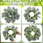 Panelee 20 Pcs Candle Rings Artificial Eucalyptus Wreath Rings - Image 3