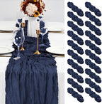 20 Pack Navy Blue Table Runners 10Ft Cheesecloth Table Runner Boho Gauze Cheese Cloth Table Runner Romantic Long Sheer Fabric Table Runners for Wedding Party Bridal Shower by YMHPRIDE