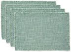 DII Linen Tabletop Collection Machine Washable, Placemat Set, 14.5x20.5, Jadeite, 4 Piece by DII