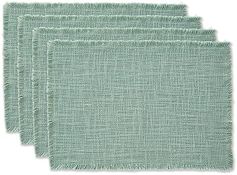 DII Linen Tabletop Collection Machine Washable, Placemat Set, 14.5x20.5, Jadeite, 4 Piece by DII