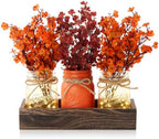 Fall Thanksgiving Table Centerpiece, Farmhouse Table Kitchen Decor for Home by KIVIVO