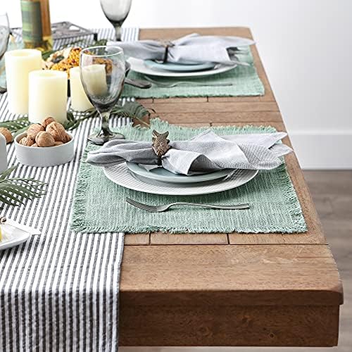 DII Linen Tabletop Collection Machine Washable, Placemat Set, 14.5x20.5, Jadeite, 4 Piece - Image 5