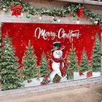 WovWeave Snowman Garage Door Cover Banner, 7 x 16 ft - Image 5