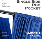 4 Panels 5ft(W) x 20ft(H) Royal Blue Ceiling Drapes for Wedding Parties - Image 5