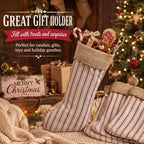 Skylety 4 Pack Christmas Stockings 20 Inch Red Stripe Christmas Stockings - Image 7