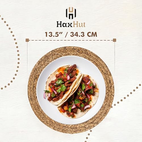 13.5” Woven Placemats, Round Rattan Placemats Set of 6, Natural Wicker Chargers for Dinner Plates, Heat Resistant, Easy to Clean, and Non-Slip – Elegant and Practical Addition to Your Dining Table - Image 4