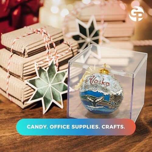 25-Pk Clear Acrylic Boxes with Lids, 4x4x4in, Candy, Party Favors & Gifts - Image 5