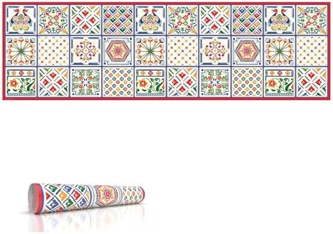 Heat Resistant Table Runner, 39 x 12 Inch - Eclectic Scandinavian Design by IRI-GIRI
