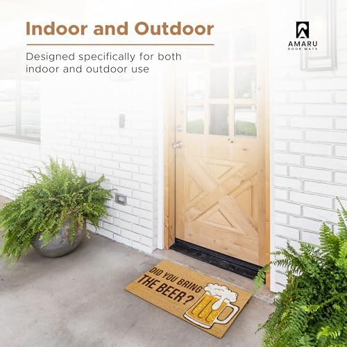 Coir Welcome Mat, Non-Slip, Beer, 17 x 29 in - Image 6