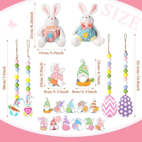 Halfchet Easter Tree Ornaments Decorations Topper Bow Star Ribbon Ball Tree Picks Hanging Ornaments for Easter Party - Image 3