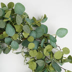 HomeKaren Eucalyptus Wreaths for Front Door 26", Handmade Green Leaves Wreath for Summer, Spring and All Seasons, Greenery Floral Wreath for Wall and Outside - Image 3