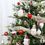 34PCS Red/Green/White Christmas Ball Ornaments Set for Tree Decor - Image 5