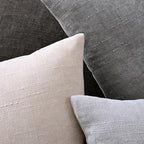 Set of 4 Soft Textured Decorative Throw Pillow Covers 22x22 Inch Cozy Farmhouse Cushion Cover Square Accent Pillow Cases for Bed Couch Sofa Living Room, Light Grey - Image 6