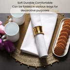 Cotton Clinic Cloth Dinner Napkins - Perfect Everyday Use Table Napkins - Soft Durable Washable - Ideal for Party Wedding Christmas Easter - Set of 12-20x20 inches White Napkins - Image 5