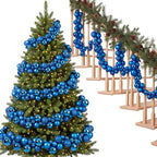 Silipull 5 Pcs 2.3 ft Large Christmas Ball Garland Ornaments, Blue by Silipull