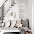 BlissBlush Long Vertical Wall Hanging Tapestry Woven Boho Farmhouse Decor Gray Cream Tassel Handmade Wall Art Decoration for Bedroom Living Room Dorm Nursery Apartment, 16x39 INCH - Image 4
