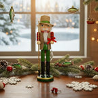 Blosssound 15" Christmas Fisherman Nutcracker Decor Wooden Fishing Figurine - Image 6