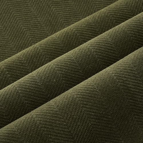 MIULEE Pack of 2 Olive Green Euro Shams Chenille Pillow Covers 22x22 Inch - Image 7