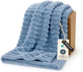Bedsure Soft Blue Throw Blanket for Couch Decor Gifts 50"x70" by BEDSURE