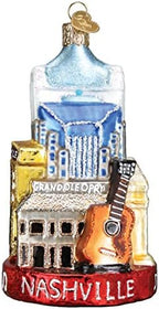 Old World Christmas Nashville Glass Blown Ornament for Christmas Tree, Handcrafted Holiday Decoration, Landmark Collection by OldWorldChristmas