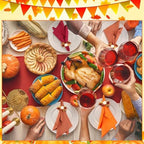 LemonRoad 36 Pcs Cloth Napkins and Napkin Ring Holders, Reusable Fabric for Table Decor Banquet Holiday Dinner Party Supply(Orange,White, Burgundy, Coffee,Fall) - Image 5