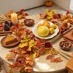 CQURE 10 Pack Fall Leaf Garland, Hanging Vines Garland Artificial Fall Maple LeavesThanksgiving Decor for Home Wedding Fireplace Party - Image 3